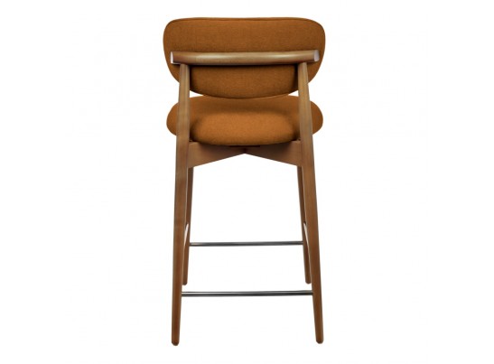 Стул полубарный Lucas 3 терракотовый букле с ножками цвета орех в Каменске-Уральском