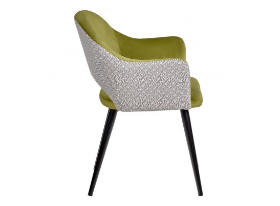 Стул Bruno ярко-зеленый с жаккардом в Каменске-Уральском