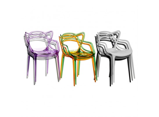 Комплект из 2-х стульев Masters прозрачный сиреневый в Каменске-Уральском