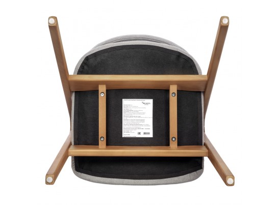 Стул Alan серый букле с ножками цвета орех в Каменске-Уральском