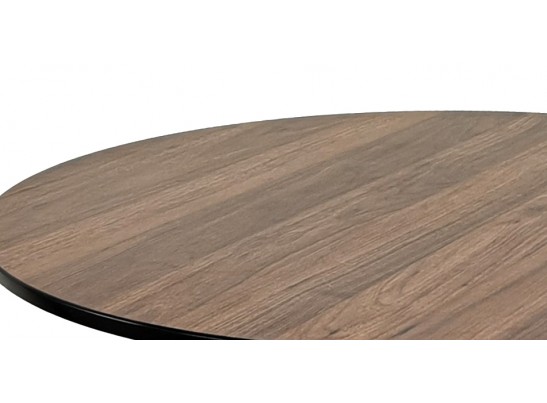 Стол барный Tulip диам. 70х106см, чёрный, орех, в Каменске-Уральском