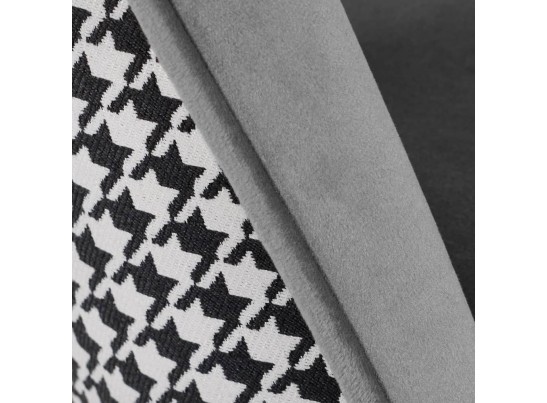 Стул полубарный Leo тёмно-серый с жаккардом, с поворотным механизмом в Каменске-Уральском