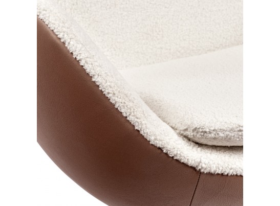 Кресло EGG STYLE CHAIR коричневый, экокожа в Каменске-Уральском