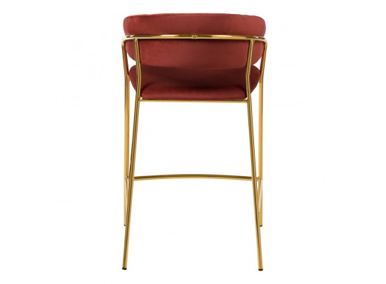 Стул полубарный Turin терракотовый с золотыми ножками в Каменске-Уральском