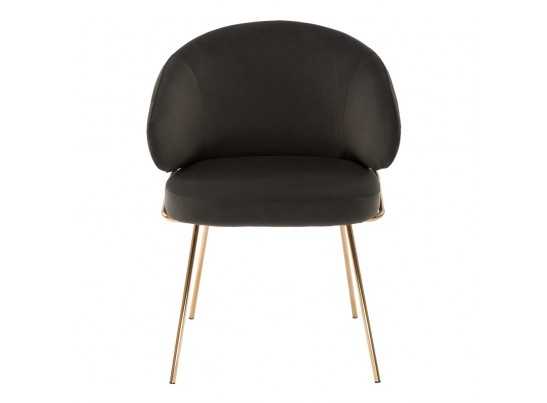 Стул-полукресло Emil графит с золотыми ножками в Каменске-Уральском