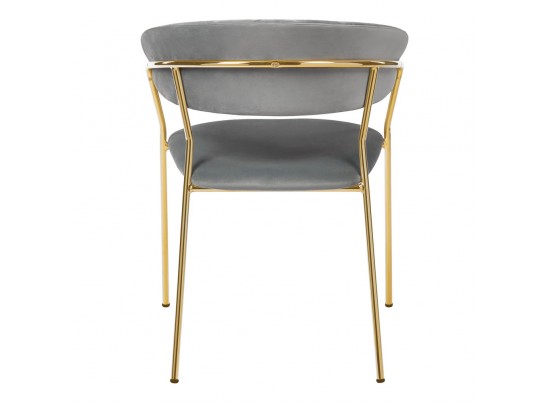 Комплект из 4-х стульев Turin серый с золотыми ножками в Каменске-Уральском