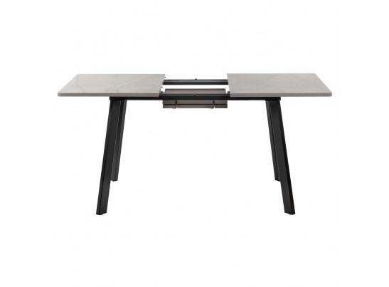 Стол Dublin раскладной 120-160х80х75 серый мрамор с чёрными ножками в Каменске-Уральском