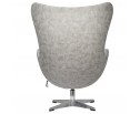 Кресло EGG CHAIR светло-серый матовый с эффектом состаренная кожа в Каменске-Уральском