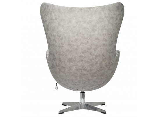 Кресло EGG CHAIR светло-серый матовый с эффектом состаренная кожа в Каменске-Уральском