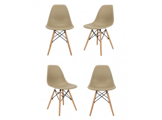 Комплект из 4-х стульев Eames латте в Каменске-Уральском
