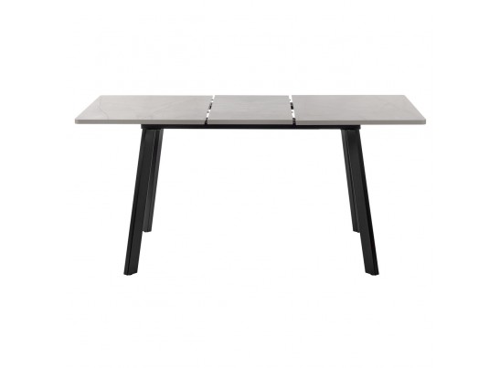 Стол Dublin раскладной 120-160х80х75 серый мрамор с чёрными ножками в Каменске-Уральском