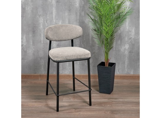 Стул полубарный Lucas 2 латте шенилл с чёрными ножками в Каменске-Уральском