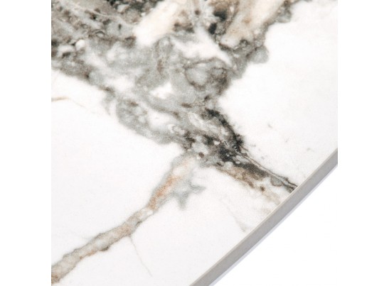 Стол Yoda диам.100см, керамогранит белый мрамор в Каменске-Уральском