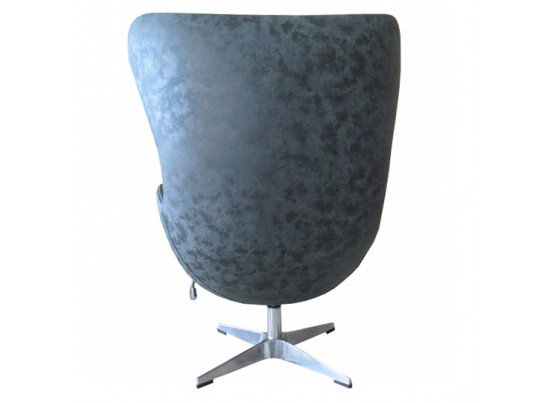 Кресло EGG CHAIR черный матовый с эффектом состаренная кожа в Каменске-Уральском