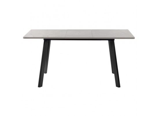 Стол Dublin раскладной 120-160х80х75 серый мрамор с чёрными ножками в Каменске-Уральском