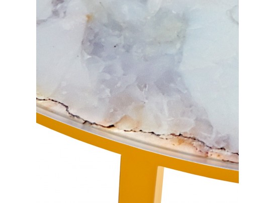 Набор кофейных столиков Tango бежевый мрамор с ножками матовое золото, 2шт в Каменске-Уральском