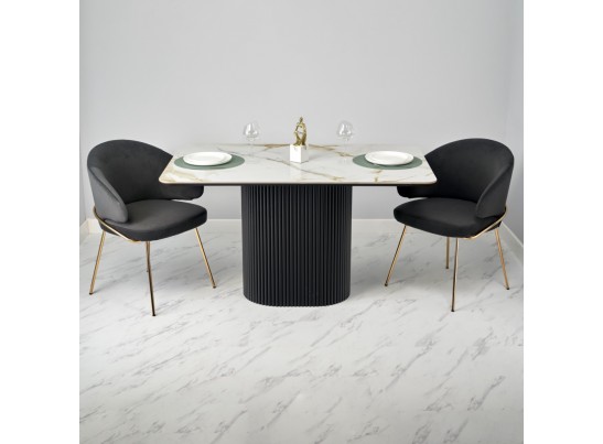 Стол Festa 140x85x77см, керамогранит Calacatte gold в Каменске-Уральском