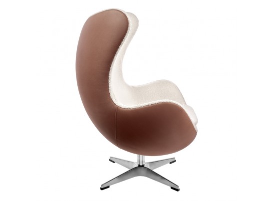 Кресло EGG STYLE CHAIR коричневый, экокожа в Каменске-Уральском