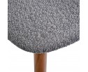 Стул Lucas тёмно-серый букле с ножками цвета орех в Каменске-Уральском