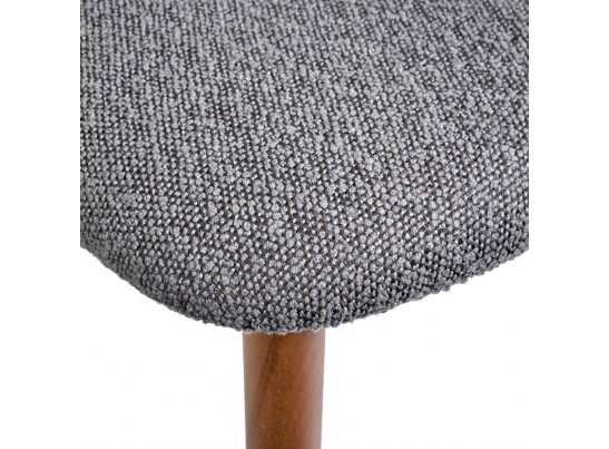 Стул Lucas тёмно-серый букле с ножками цвета орех в Каменске-Уральском