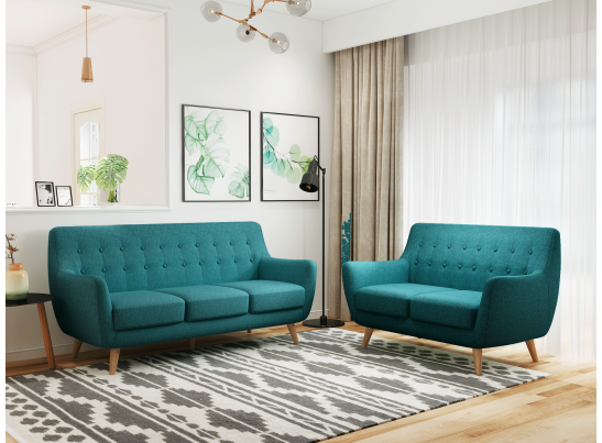 Диван Picasso двухместный темно-бирюзовый в Каменске-Уральском