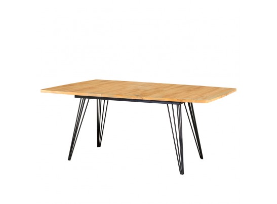 Стол Fusion 140-180 x 90см, Дуб Навара, чёрный в Каменске-Уральском