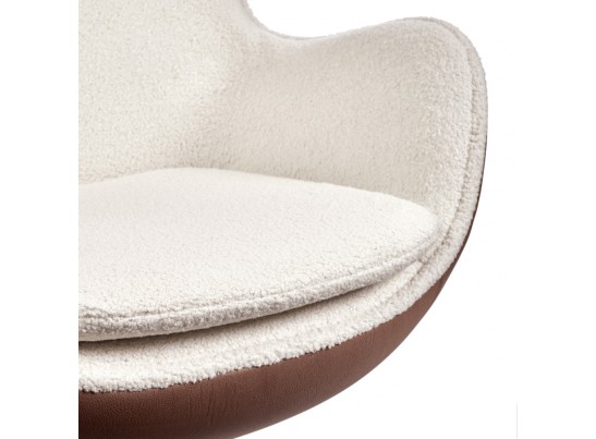 Кресло EGG STYLE CHAIR коричневый, экокожа в Каменске-Уральском