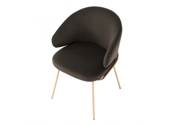 Стул-полукресло Emil графит с золотыми ножками в Каменске-Уральском