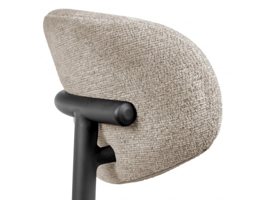 Стул полубарный Lucas 2 латте шенилл с чёрными ножками в Каменске-Уральском