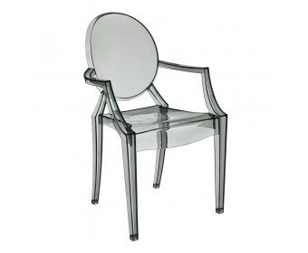 Стул Louis Ghost прозрачный серый FR 0037Y
