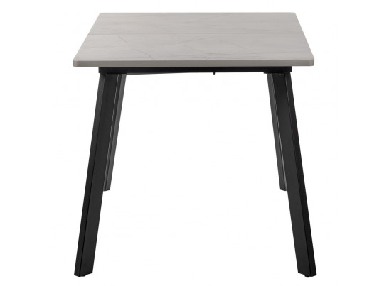 Стол Dublin раскладной 120-160х80х75 серый мрамор с чёрными ножками в Каменске-Уральском