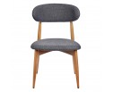 Стул Lucas тёмно-серый букле с ножками цвета орех в Каменске-Уральском