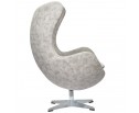 Кресло EGG CHAIR светло-серый матовый с эффектом состаренная кожа в Каменске-Уральском