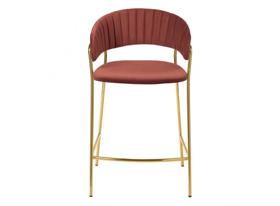 Стул полубарный Turin терракотовый с золотыми ножками в Каменске-Уральском