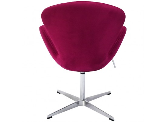 Кресло SWAN CHAIR винный, искусственная замша в Каменске-Уральском