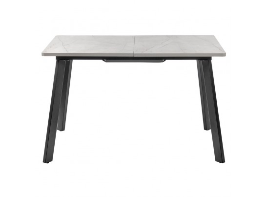Стол Dublin раскладной 120-160х80х75 серый мрамор с чёрными ножками в Каменске-Уральском