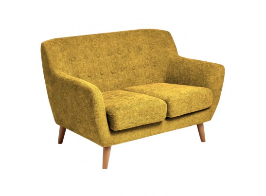 Диван Picasso двухместный горчичный, шенилл в Каменске-Уральском