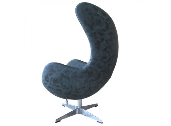Кресло EGG CHAIR черный матовый с эффектом состаренная кожа в Каменске-Уральском