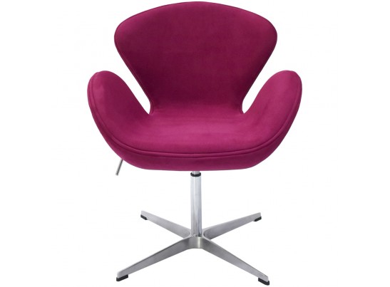 Кресло SWAN CHAIR винный, искусственная замша в Каменске-Уральском
