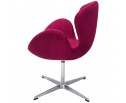 Кресло SWAN CHAIR винный, искусственная замша в Каменске-Уральском
