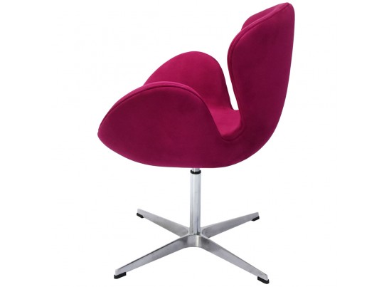 Кресло SWAN CHAIR винный, искусственная замша в Каменске-Уральском