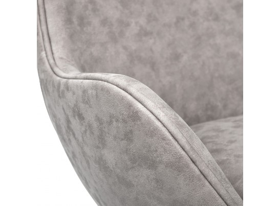 Кресло EGG CHAIR светло-серый матовый с эффектом состаренная кожа в Каменске-Уральском