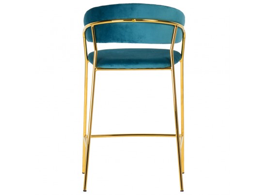 Стул полубарный Turin бирюзовый с золотыми ножками в Каменске-Уральском