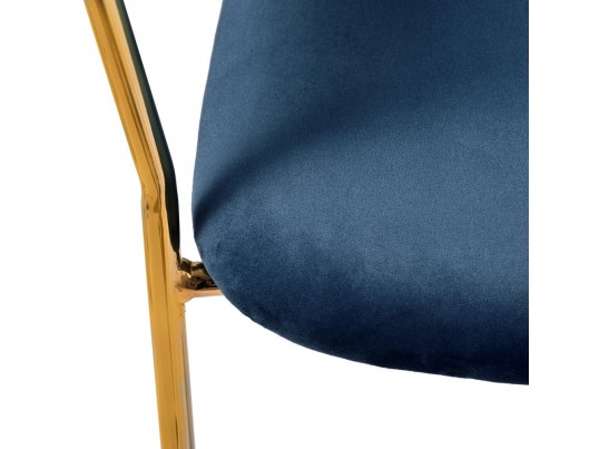 Комплект из 4-х стульев Turin синий с золотыми ножками в Каменске-Уральском