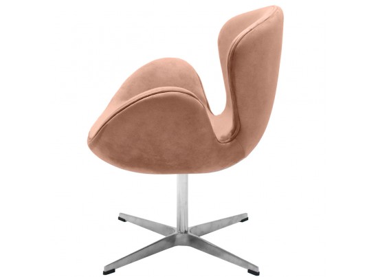Кресло SWAN CHAIR пыльно-розовый, искусственная замша в Каменске-Уральском