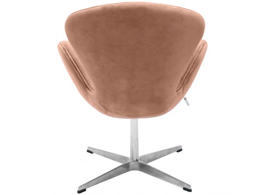 Кресло SWAN CHAIR пыльно-розовый, искусственная замша в Каменске-Уральском