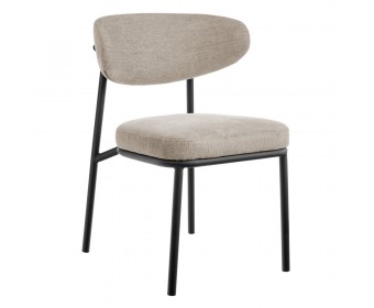 Стул Lucas 2 латте шенилл с чёрными ножками