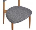 Стул Lucas тёмно-серый букле с ножками цвета орех в Каменске-Уральском