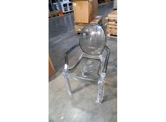 Стул Louis Ghost прозрачный серый FR 0037Y в Каменске-Уральском