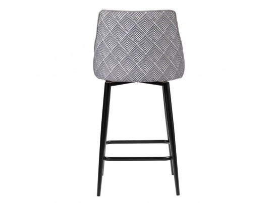 Стул полубарный Dave серый с жаккардом, с поворотным механизмом в Каменске-Уральском
